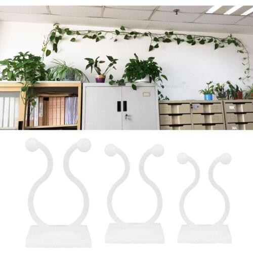10pcs Wall Vines Fixture Climbing Vine Plant Fixer Paste No Trace Sticky Hook Of Home Balcony Garden Decoration Holder