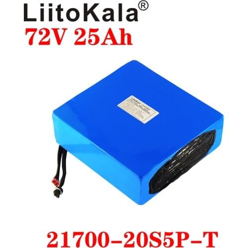 LiitoKala 20S 72V 25Ah 2000W electric bike battery 21700 5000mAh cell 72V electric scooter lithium battery with BMS