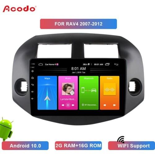 ACODO 2+16G Android 10.0 Car Radio Multimedia Player For Toyota RAV4 2007-2012 Navigation GPS 2 din