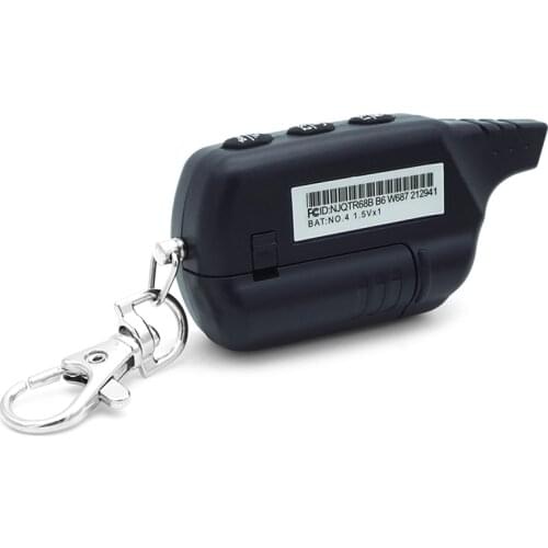 10PCS 2-way B6 Lcd Remote Control Key Fob Chain keychain for Vehicle Security Starline B6 Two Way Car Alarm System free shipping