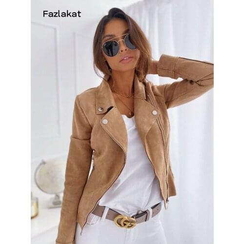 Женские замшевые куртки FAZLAKAT China At AliExpress