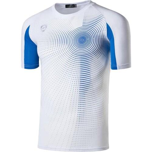 Jeansian Mens Tshirt T-Shirt Tee Shirt Sport Dry Fit Short Sleeve Running Fitness Workout LSL013 WhiteBlue2
