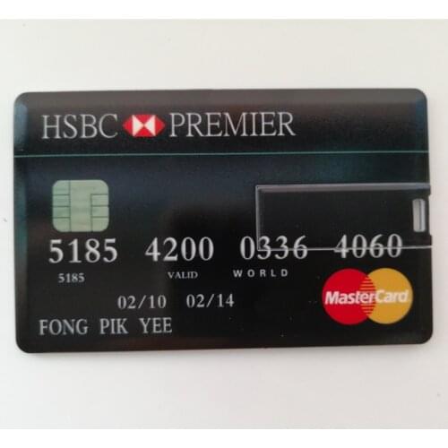 Memory key 4GB 8GB 16GB 32Gb credit card USB Flash Drive customized logo bank card Creative new Pendrive(Over 10pcs Free logo)