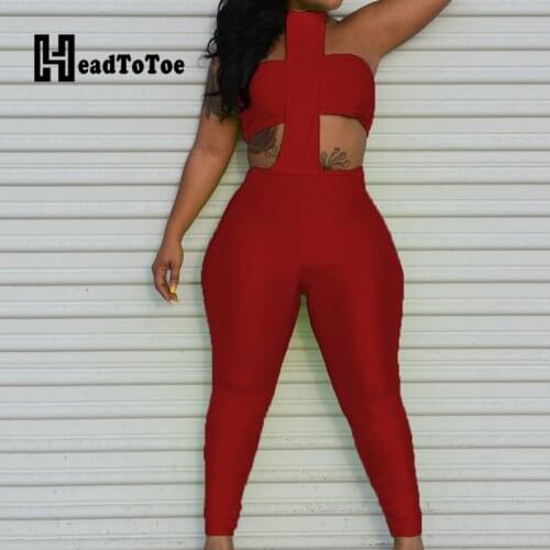 Sexy Strapless Crop Tops & Pants Set Summer Women Two Piece Set