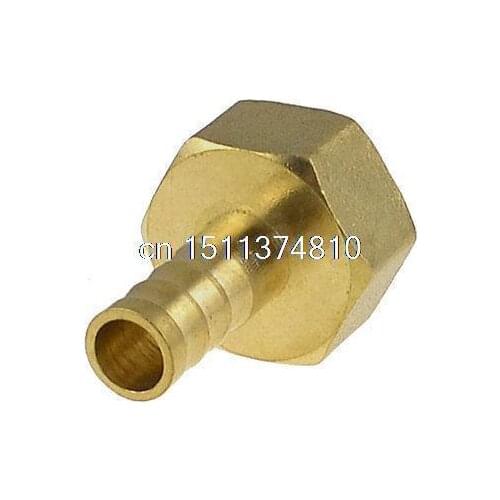 Brass 10mm Hose Barb to 1/2" NPT Female Thread Air Pneumatic Coupler Connector