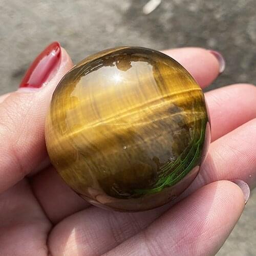 Natural Yellow Tigers Eye Stone Sphere Crystal Sphere Healing Tiger Eye Ball For Gift