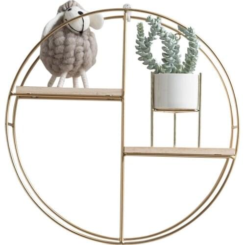 Nordic Minimalist Geometry Wall Shelf Creative Iron Crafts Floating Shelf Decorative Shelves Wall Decorations Modern Home Decor