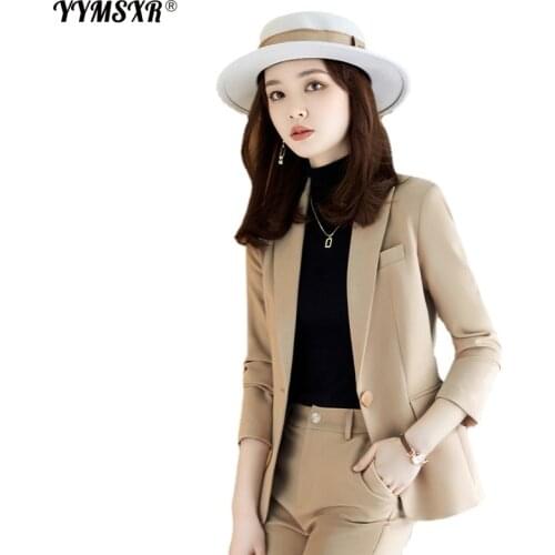 Autumn and Winter New Womens Professional Suit Pants Two-piece High-quality Interview Work Clothes Office Jacket Slim Trousers