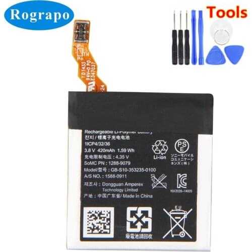 New GB-S10-353235-0100 Li-Polymer Rechargeable Battery For SONY SmartWatch 3 SW3 SWR50 3SAS Smart Watch Accumulator+tools