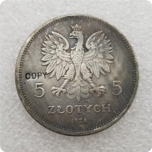 1928-POLAND-5-ZLOTYCH COPY commemorative coins-replica coins medal coins collectibles