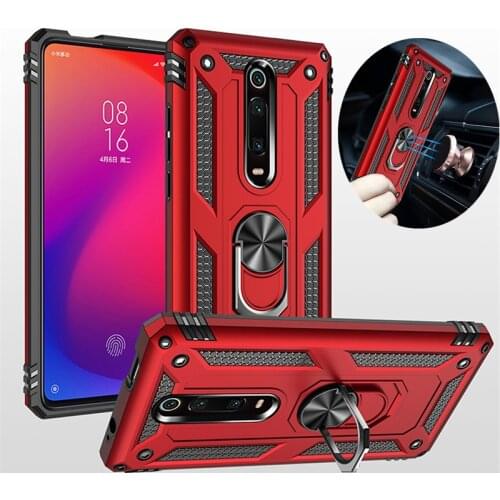 Shockproof Armor Phone Case For Xiaomi Redmi Note 7 K20 Pro Mi 9 SE CC9e 9T Mi9t A3 Lite Magnetic Ring Car Holder Stand Cover