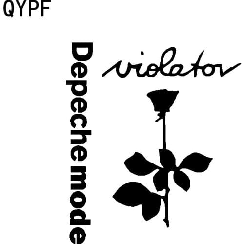 QYPF 11.8CM*13.5CM Fashion Rose Graphical Car-styling Car Sticker Vinyl Decal Black Silver C15-3350