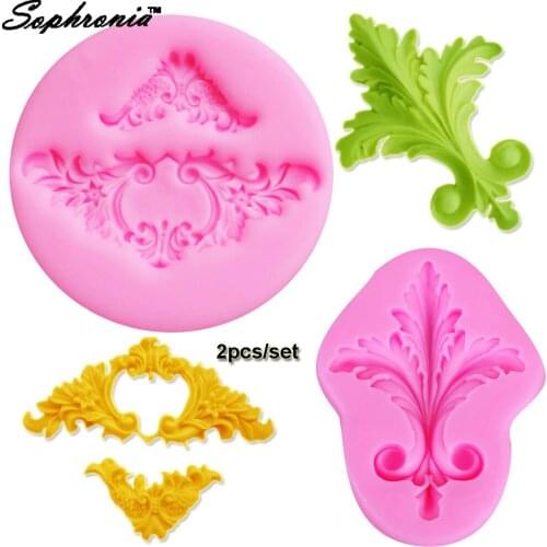 20pcs/set Retro Relief Flower Fondant Cake Mold Food Grade Silicone Cake Mold for Kitchen Baking Decoration and Tool C110