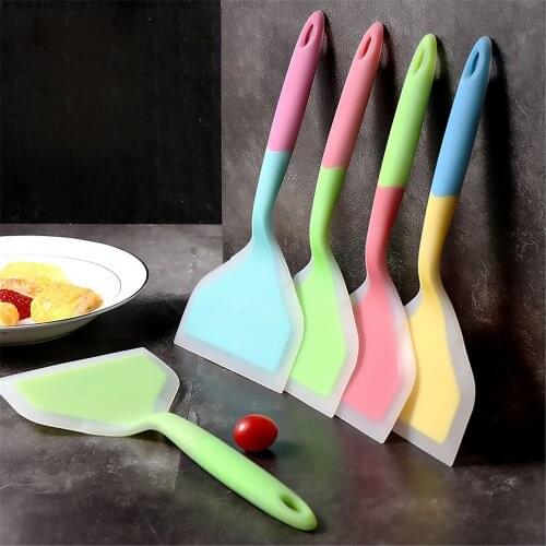 Silicone Shovel Home Cooking Utensils Silicone Spatulas Pizza Shovel Wide Soft Heat-Resistant Non-stick Turners Cooking Utensils