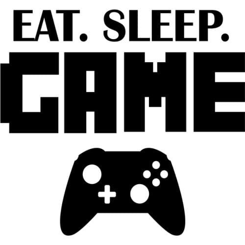 Cute Boys Play Room Vinyl Wall Decal Eat Sleep Game Version Lettering Words Gamer Mural Wall Sticker Bedroom Decoration