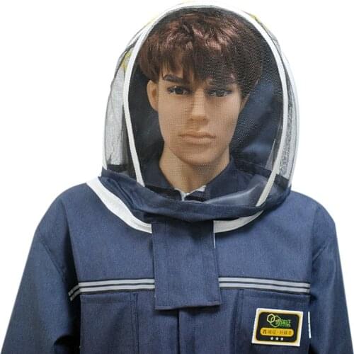Beekeeping Gear Full Body Ventilated Beekeeping Suits Bee Suit with Self Supporting Fencing Veil Hood for Bee Farm Beekeeper