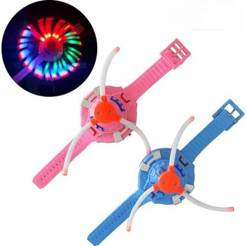 Led Light Up Spinning Watch Luminous Music Toys Christmas Gifts for Kids
