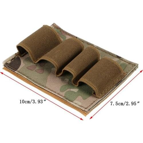 Tactical Hunting 4 Shotgun Shell 12 Gauge Airsoft Nylon Magazine Pouches 4 Round Cartridges Carrier Ammo Hunting Holder Outdoor