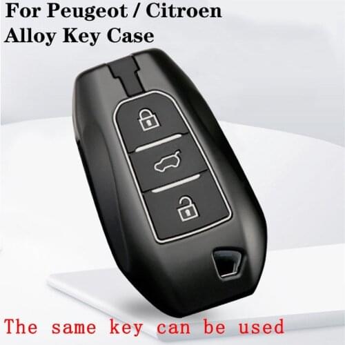 High Quality Car Zinc Alloy Silicone Key Case Cover Holder For Peugeot 301 308 308S 408 2008 3008 4008 Citroen C4 C5 Accessories