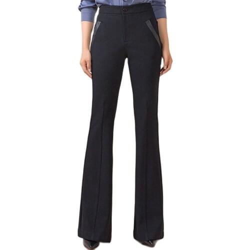 YUEY New Women Flared Trousers For Autumn Spring Long Full Length Boot-cut For Tall Women Drop Shipping