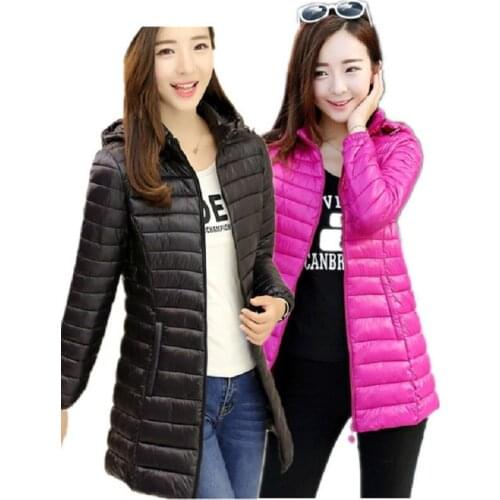 2021 new winter coat women down cotton pad long section light cotton coat ladies self-cultivation stand collar jacket womenW868