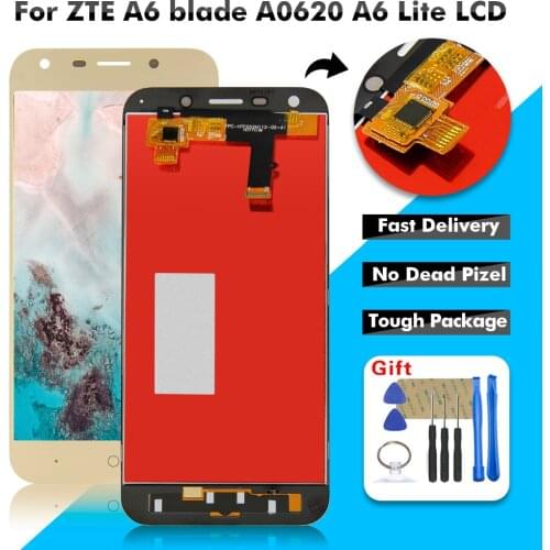 5.2" LCD For ZTE A6 blade A0620 A6 Lite A0621 A0622 LCD Display Touch Screen Digitizer Glass Assembly + Frame