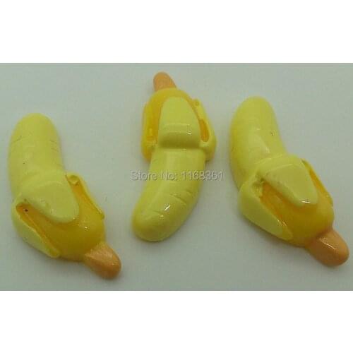 1pcs/lot resin flat back black banana shape Icecream 24mm Scrapbook Embellishment DIY Phone Decoration B406-10