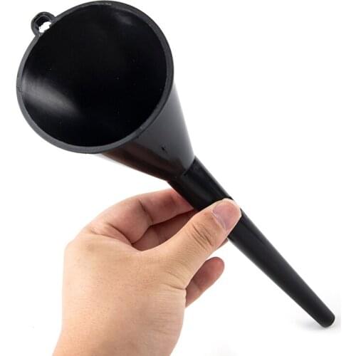 1Pc Car Refueling Multi-Function Plastic Long Neck Oil Funnel For All Automotive Oil Black
