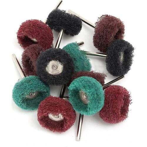 12 pcs Polishing Sanding Polish Wheel Buffer Abrasive Brush Head for Dremel Rotary