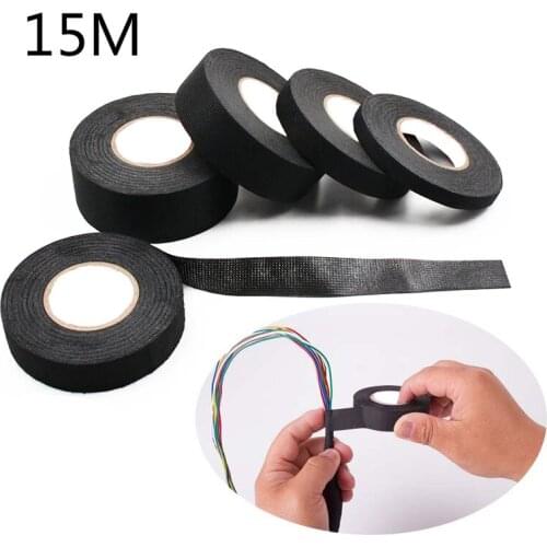 15M Heat-resistant Fabric Adhesive Tape Flame Retardant Wiring Harness Tape Cloth Adhesive Cable Protection Insulation Tapes
