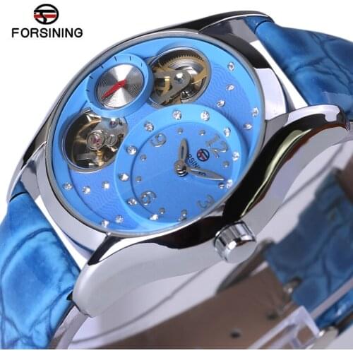 2018 Hot Luxury Brand Diamond Fashion Rhinestone Watch Women Casual Leather Clock Female Automatic Machinery Ladies Wristwatch
