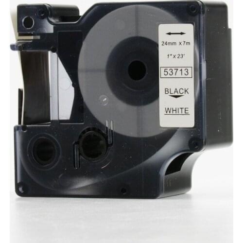 24mm*7m black on white dymo label maker DYMO D1 53713 DYMO D1 Label Tape Compatible for DYMO label printer typewriter ribbon