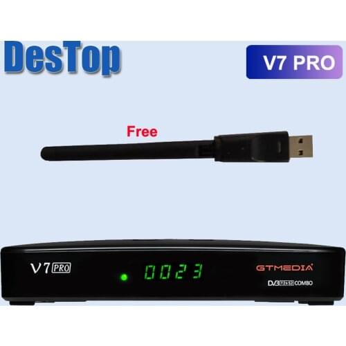 5PCS/LOT GTMEDIA V7 Pro 1080P Full HD DVB-S/S2+T/T2 Support H.265 4-digit LED Display Support PowerVu DRE & Biss Key V7 Plus