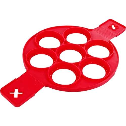 7 Holes Egg Pancake Ring Nonstick Maker Molds Silicone Cooker Mold Fried Shaper Omelet Moulds For Kitchen Baking Accessorie tool