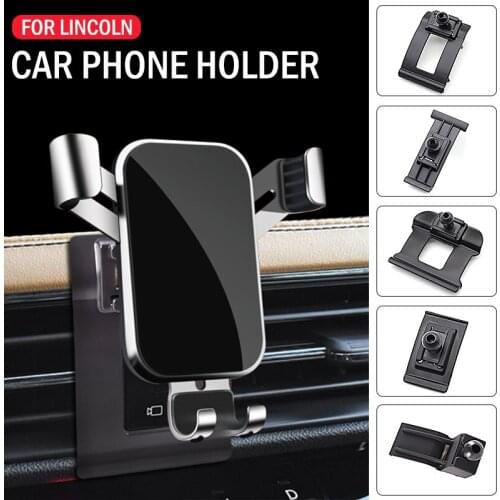 Car Mobile Phone Holder Air Vent Stand GPS Gravity Bracket For Lincoln MKX MKZ Continental Aviator Nautilus Corsair Accessories