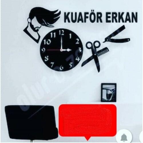 Berber Dekor Duvar Saati, Ev dekoru, Duvar Hediye Modern Tasarım, Özel Tasarımlar, 3 mm Ahşap