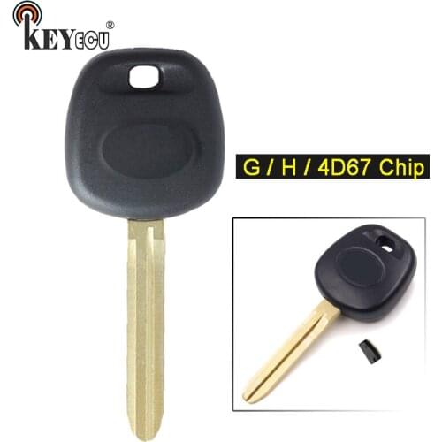 KEYECU H (8A)/ G/ 4D67 Chip Replacement Transponder Ignition Car Key Fob for Toyota FJ Crusier Venza Yaris Tundra Sienna RAV4