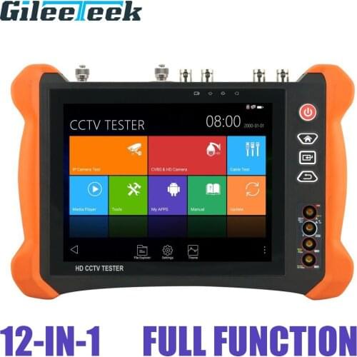 X9MOVTADHS 8 Inch Display H.265 4K 8MP HD CCTV Tester Monitor IP Analog Camera Test Multimeter Optical TDR ONVIF WiFi HDMI POE