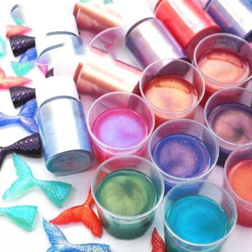 Colour Pearlescence Chameleon Pigment Powder For DIY Resin Craft Mold Pearl Color Paint Dust Hologram Resin