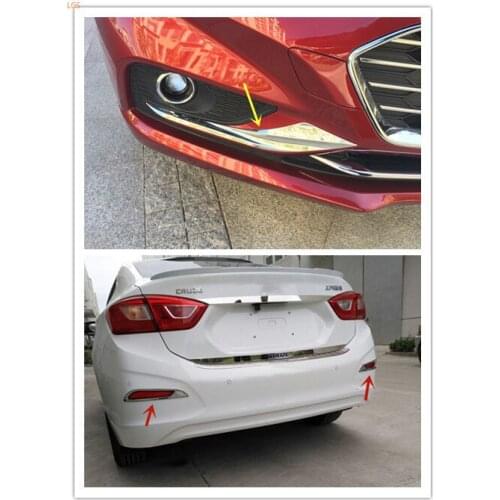 For Chevrolet Cruze 2017-2019 ABS Chrome Front fog lights Rear fog lamps Decorative frame Anti-scratch protection Car styling