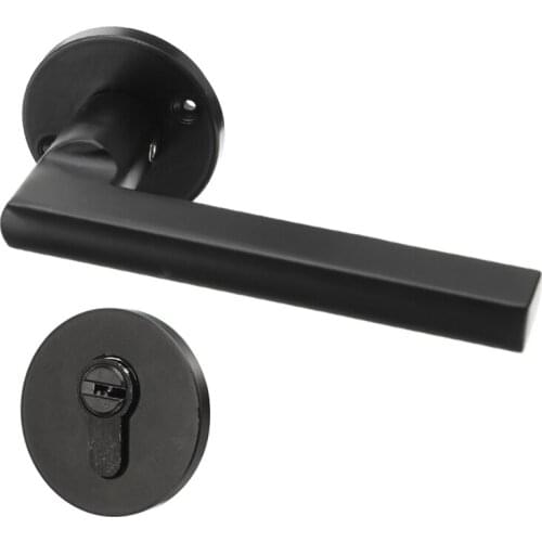 1 Set Room Door Lock with Keys Safety Bedroom Door Handle Lock Aluminum Alloy Antique Anti-theft Home Security Improvement