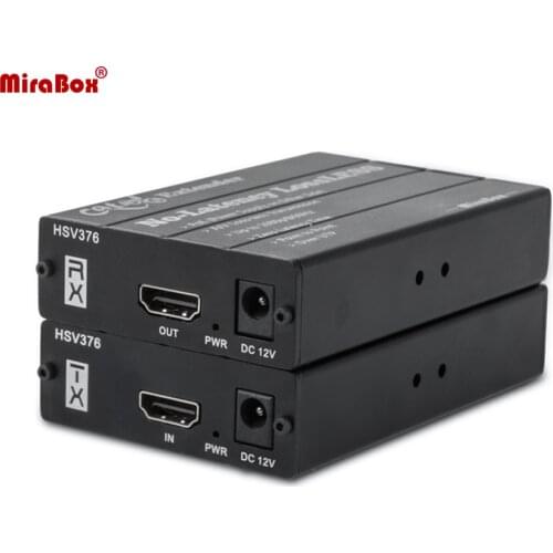MiraBox HSV376 1080P HDMI over Cat5e Cat6 HDMI UTP Extender 120m Lossless No Latency HDMI Cat5 Extender