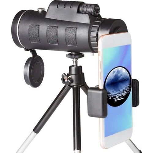 High Definition Monocular Telescope Clear 40x60 Dual Focus Waterproof With Retractable Tripod For Sports Events Travel Hunting