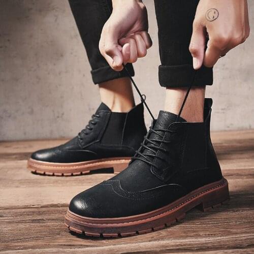 Men Leather Shoes Leisure Comfy Casual Loafers Shoes Luxury Brand Male Footwear Outdoor Fashion Mens Boots Sapatos Masculino VII