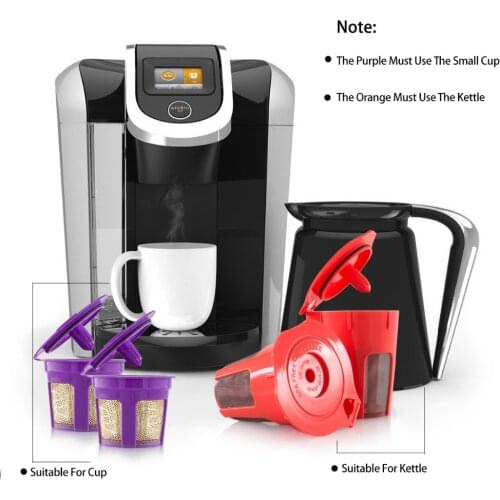 Morden Refillable Coffee Filter K-Carafe K-Cup Pod Spoon Set For Keurig 2.0 Machines Coffee Tea Tools Capsules Reusable Filter
