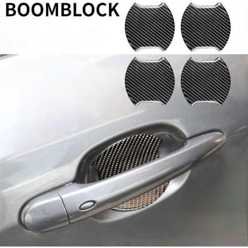 Car Outer Door Handle Bowl Trim Cover Frame Carbon Fiber Sticker Decoration Accessories Styling For Toyota Camry 8th 2018 2019