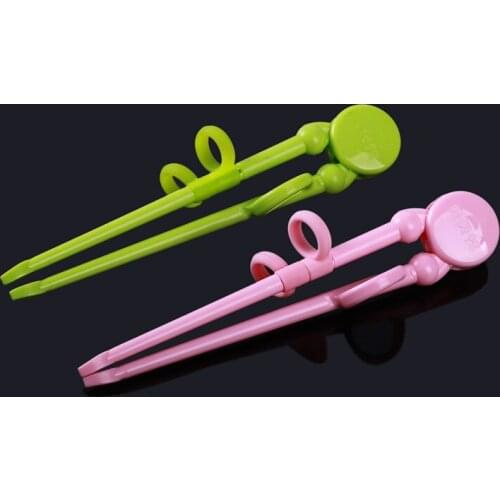 1 Pair Cute Children Chopsticks Kids Baby Beginner Practical Chopsticks Plastic Cartoon Learning Reusable Training Chopsticks