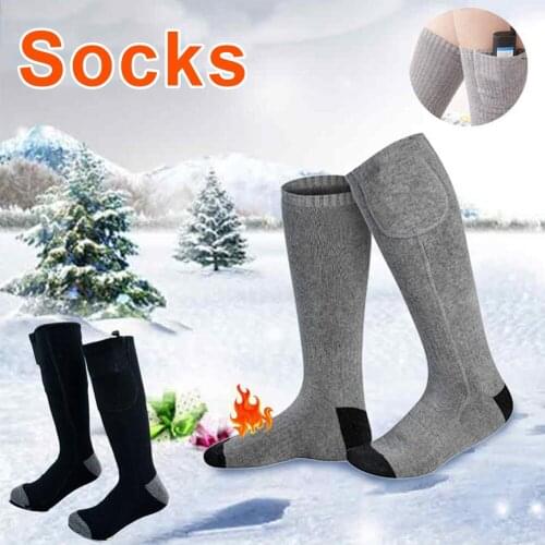 Rechargeable Electric Heating Warm Socks Adjustable Temperature Lithium Battery Infrared Sport Socks For Unisex Foot Warmer