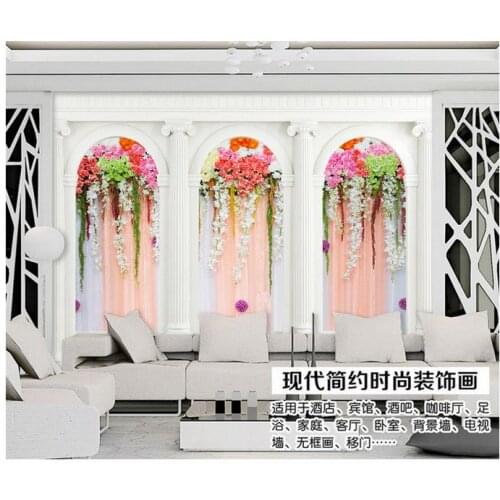 Custom photo wallpaper 3d wall murals wallpaper Roman column European TV setting wall papers for living room wallpaper decor