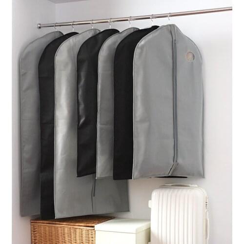 Portable Dustproof Clothing Cover for Protecting Dress Coat Suit Garment Dust Covers Bag Wardrobe Hanging Storage Non-woven Bags